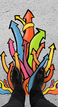 Graphic from the cover of Paths to Healthy Aging