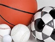A variety of sports balls
