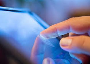 Finger on an electronic device's screen