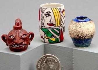 Trio of miniature vases