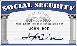 Sample Social Security card