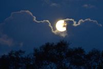 Moon & clouds at night