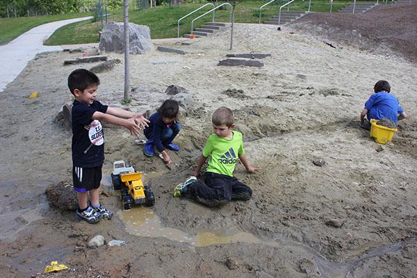 Playing in the sand