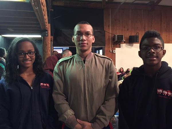 Gari and Micah with Marine