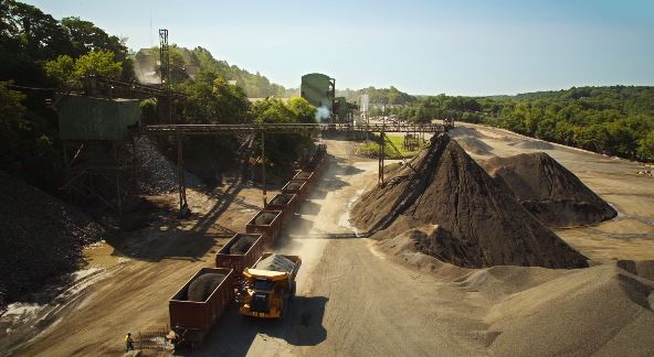 A quarry on a sunny day
