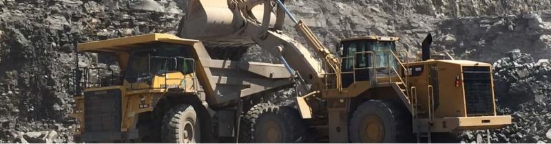 Heavy equipment at a quarry