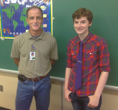 State High biology teacher Jack Lyke with rising junior Alyssa Huff 