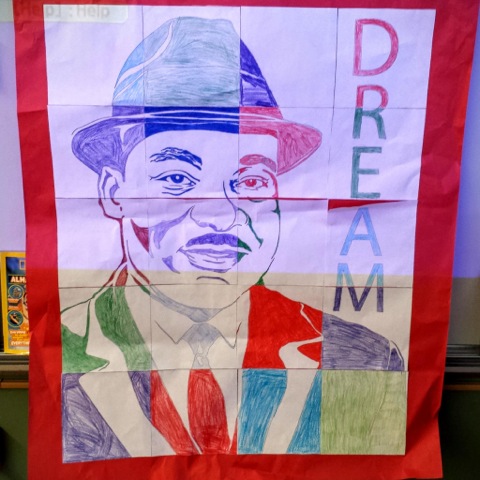 Class drawing of Martin Luther King_ Jr.