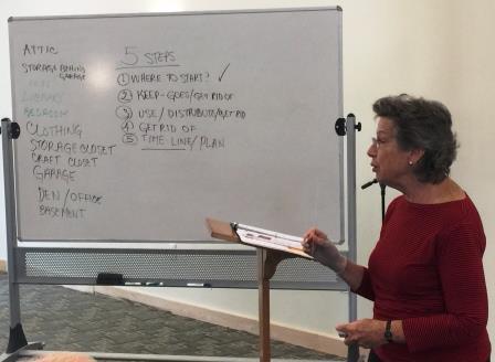 Jean Goldman declutter workshop
