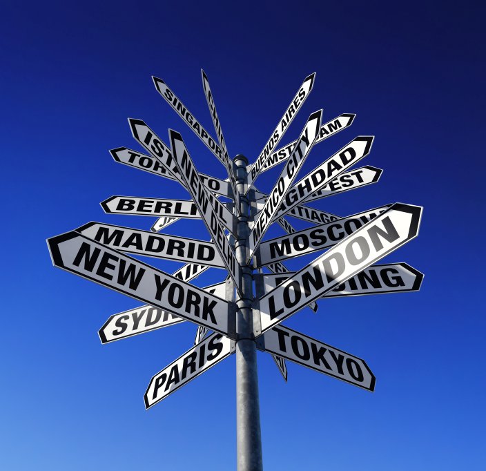 Intl Street Sign