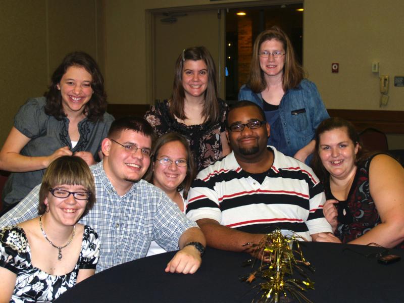 Diverse group of youth hanging out at a dance