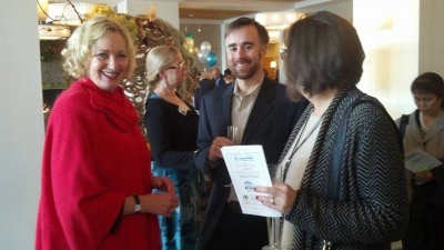 Mary Adams, Julie Drezner and guests at Dec 4 event