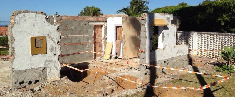 12 months before completion (old villa to knock down)