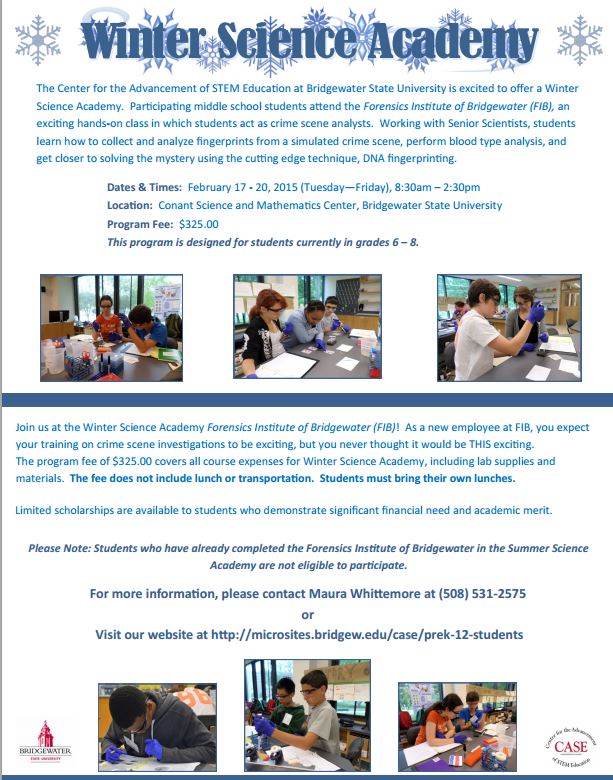 Winter science academy bsu