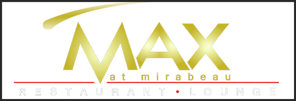 MAX at Mirabeau logo gold swoosh