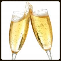 Champagne glasses cheersing