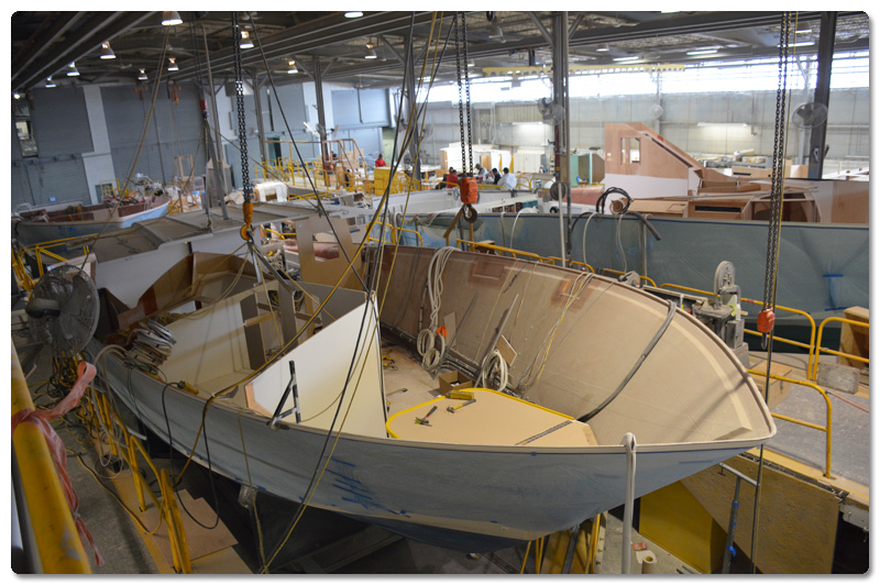 Rolling down the line at Viking Yachts