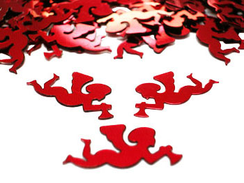 Metallic Red Cupid Confetti