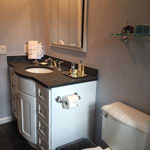 mirror and toilet