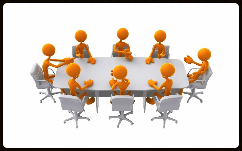 stick figure board meeting