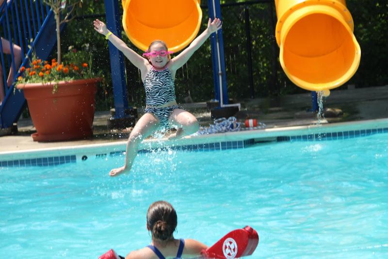 Park Shore child in pool
