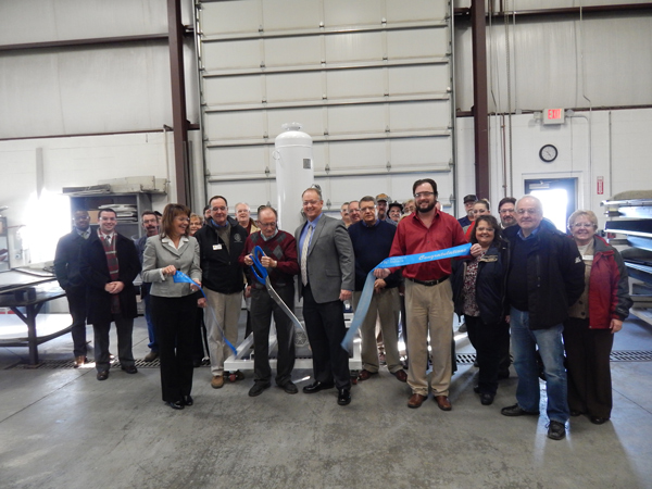 Spencer Machine ribbon cutting
