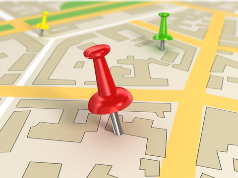Multiple pin locations on map