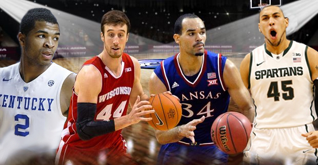 Basketball players from Kentucky, Wisconsin, Kansas, and Michigan State
