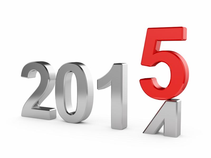 3d illustration of 2015 New Year concept