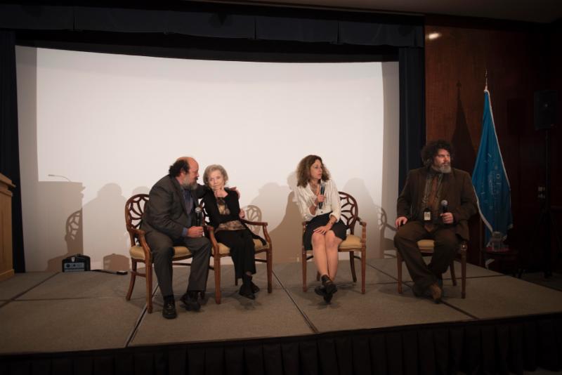 Q and A, Left to right, Curt, Flory, Ellen and Steve Winick of the American Folklife Center