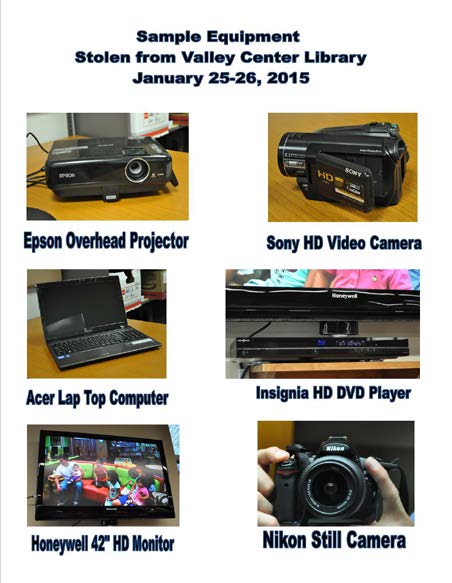 Valley Center Library Stolen Goods
