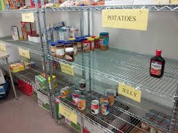 Empty Food Pantry Shelves