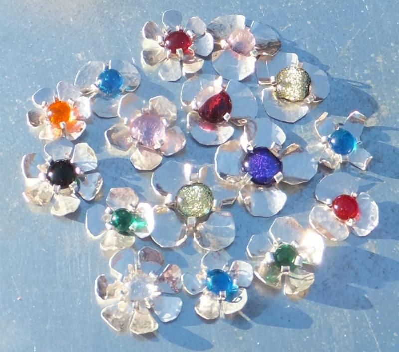 Handmade Sterling Silver Flowers