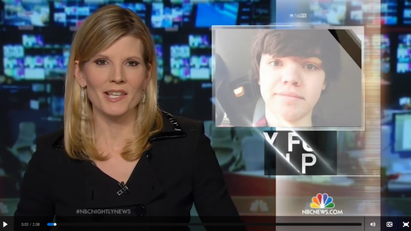 NBC news covers Leelah's death