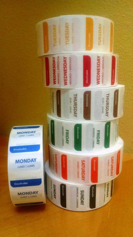 Dissolvable food expiration labels.