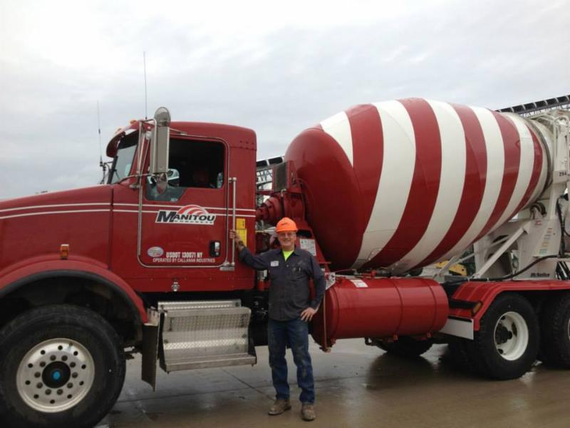 Man in front of ReadyMix Truck