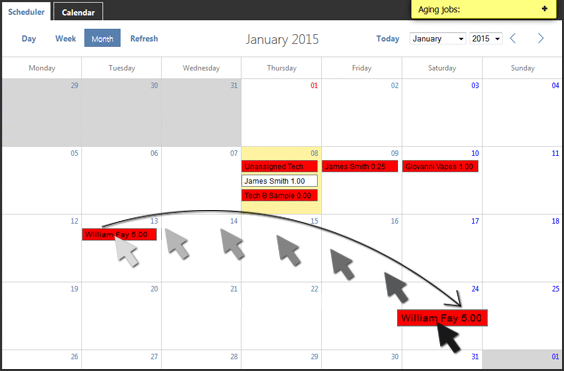 Drag & Drop Scheduling Calendar